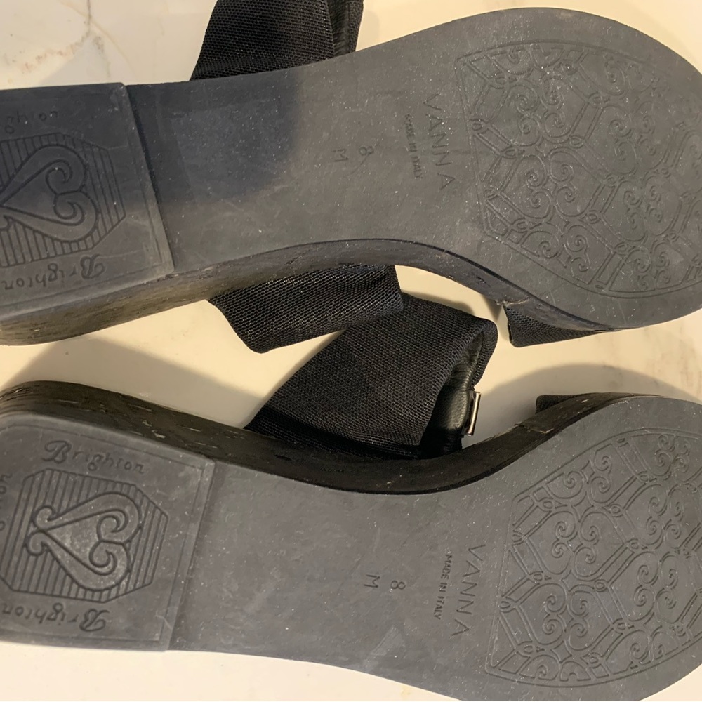 Brighton Vanna Black Cork Wedge Sandals sz 8M NWOT - Picture 8 of 9